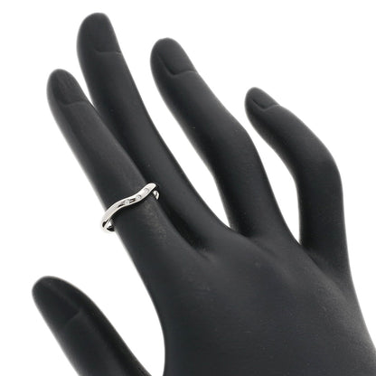 TIFFANY&Co. Curved band 3P Diamond Ring K18 White Gold Ladies [Used]