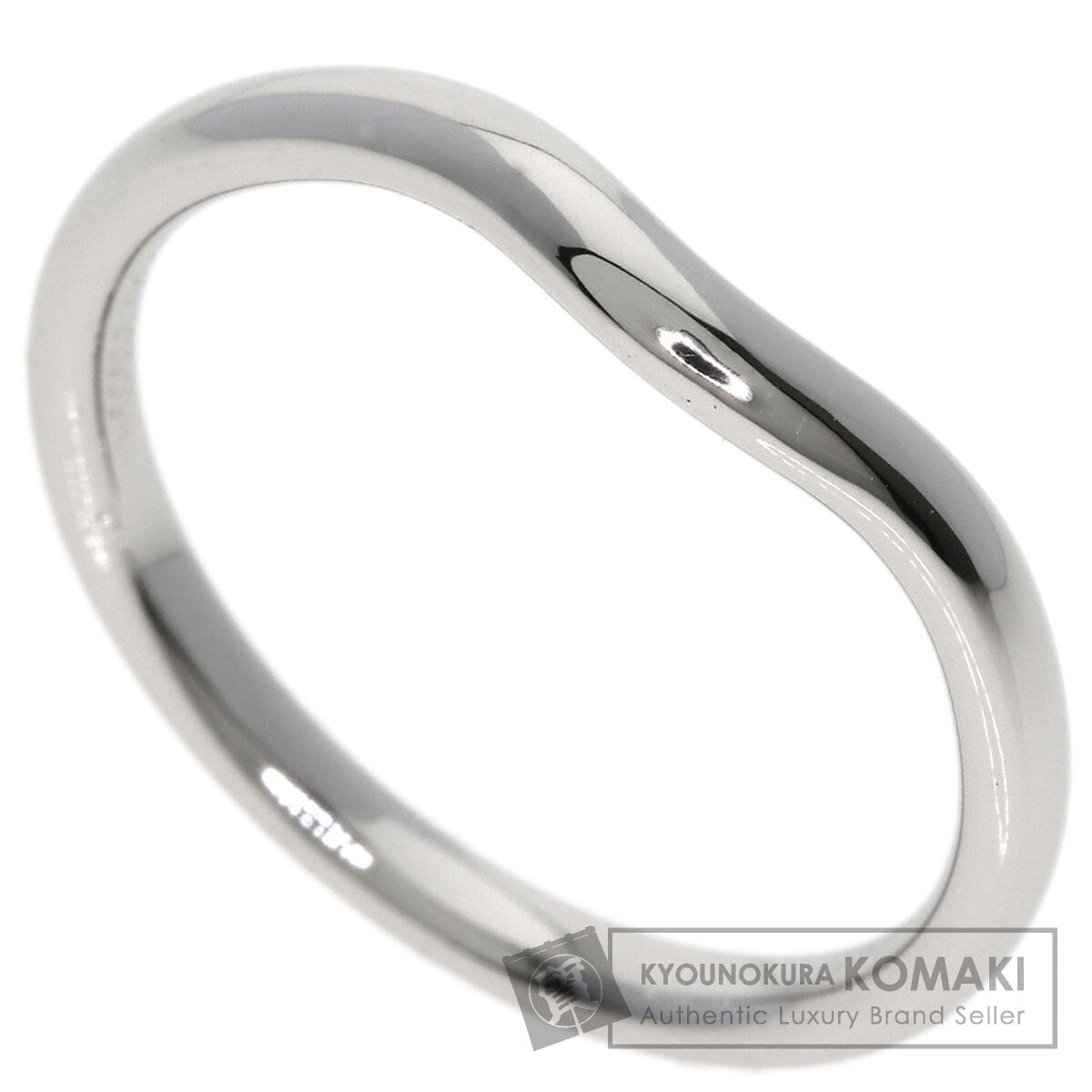 TIFFANY&Co. Curved band Ring Platinum PT950 Ladies [Used]