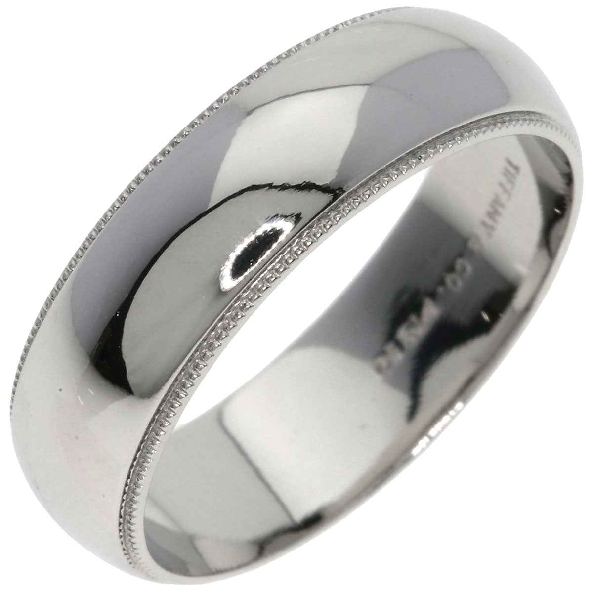 TIFFANY&Co. Milgrain Ring Platinum PT950 Ladies [Used]
