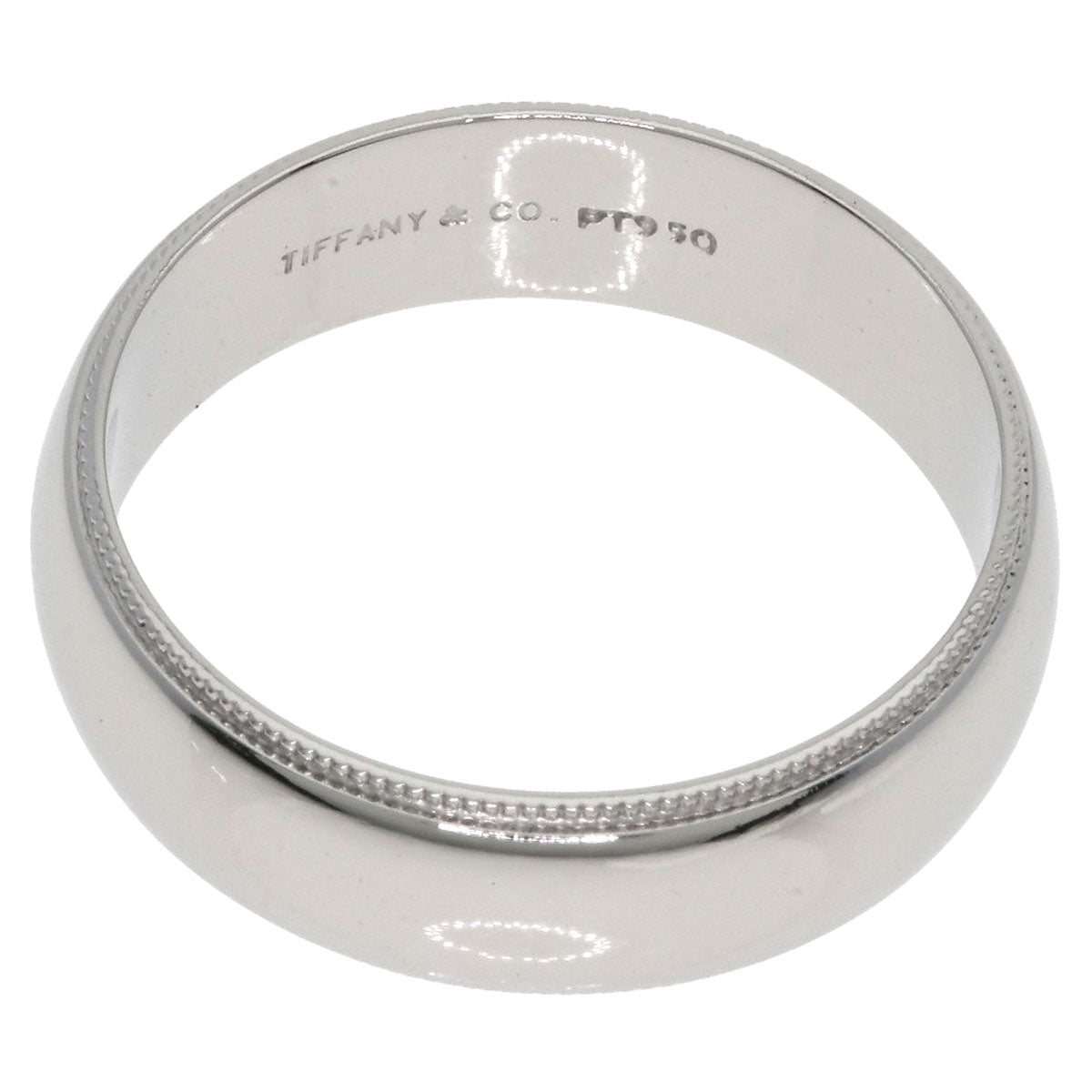 TIFFANY&Co. Milgrain Ring Platinum PT950 Ladies [Used]