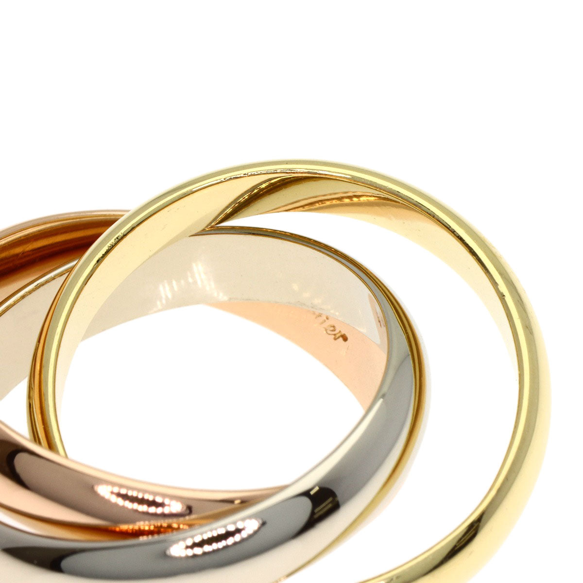 カルティエ トリニティ #48 リング・指輪 K18イエローゴールド/K18PG/K18WG レディース 【中古】【CARTIER】
