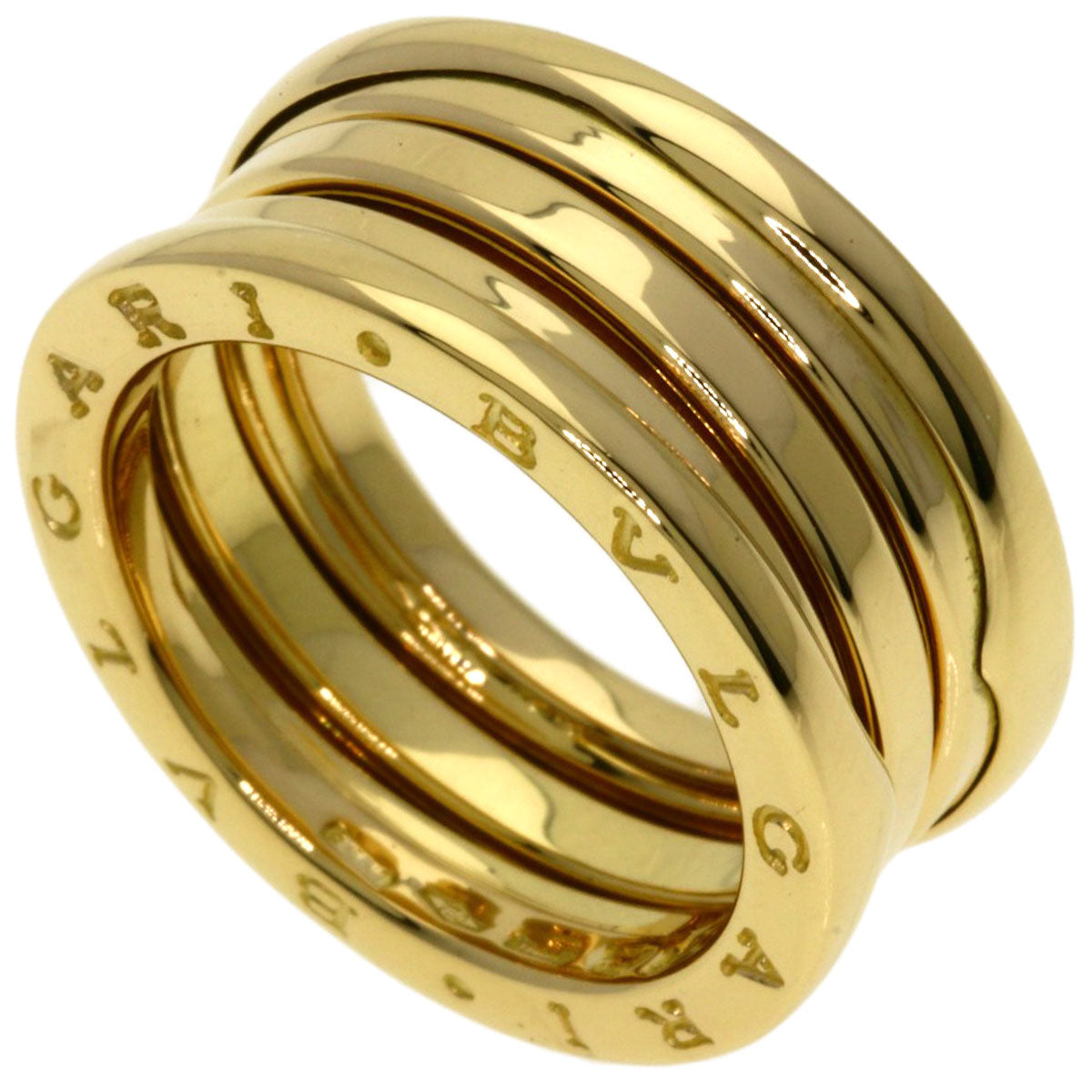 BVLGARI B.zero1 3 band #52 Ring K18 Yellow Gold Ladies [Used]