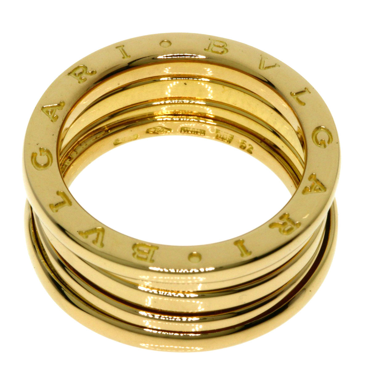 BVLGARI B.zero1 3 band #52 Ring K18 Yellow Gold Ladies [Used]