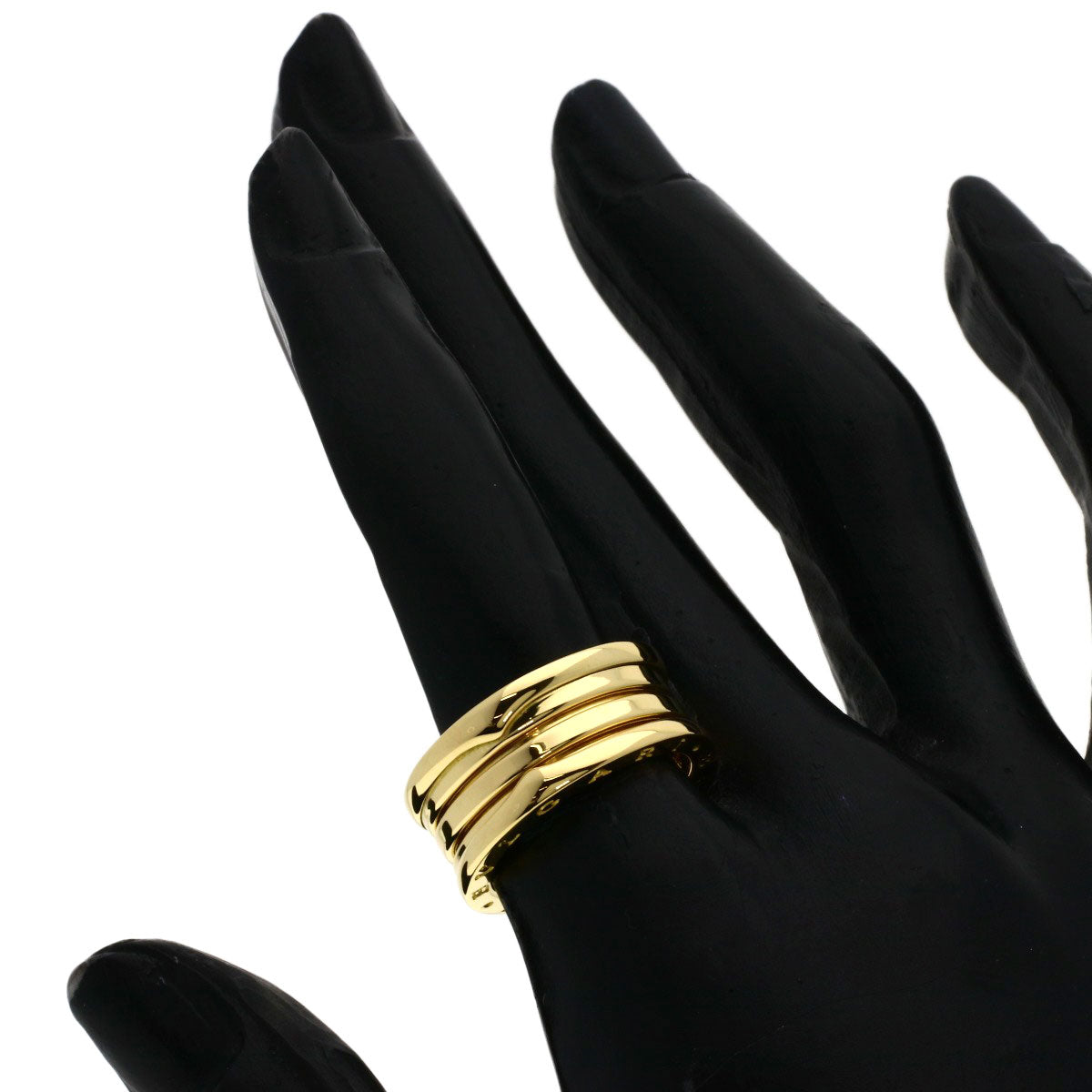 BVLGARI B.zero1 3 band #52 Ring K18 Yellow Gold Ladies [Used]