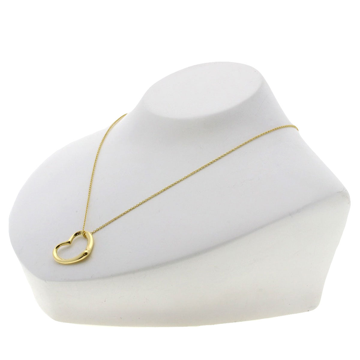 TIFFANY&Co. Open heart Necklace K18 Yellow Gold Ladies [Used]