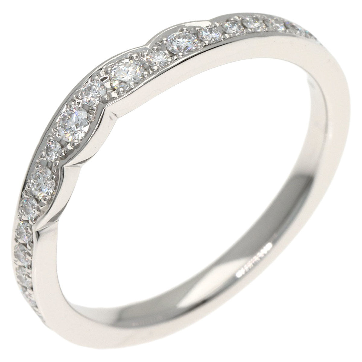 ニワカ ハーフ エタニティ ダイヤモンド リング・指輪 プラチナPT950 レディース 【中古】【NIWAKA】