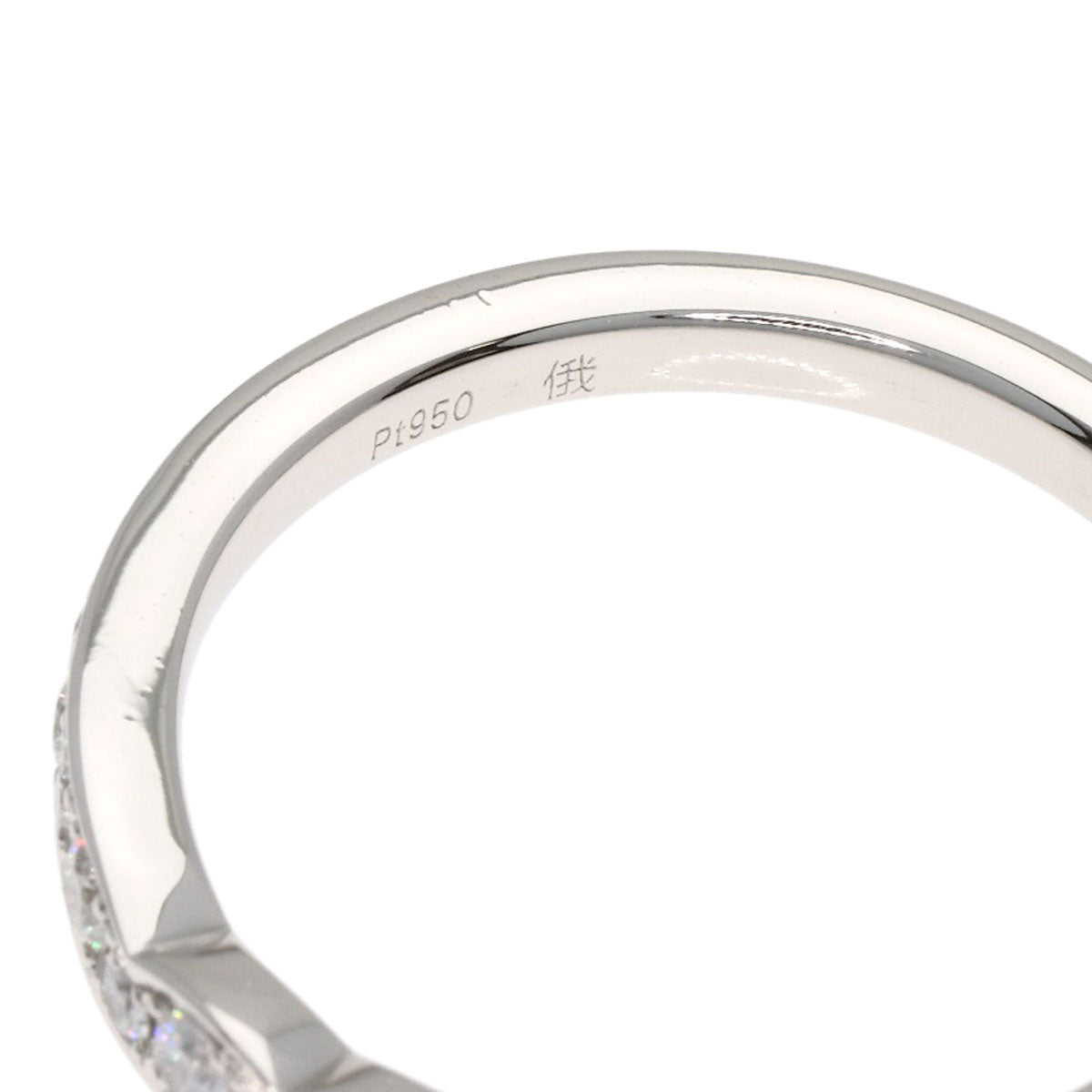 ニワカ ハーフ エタニティ ダイヤモンド リング・指輪 プラチナPT950 レディース 【中古】【NIWAKA】