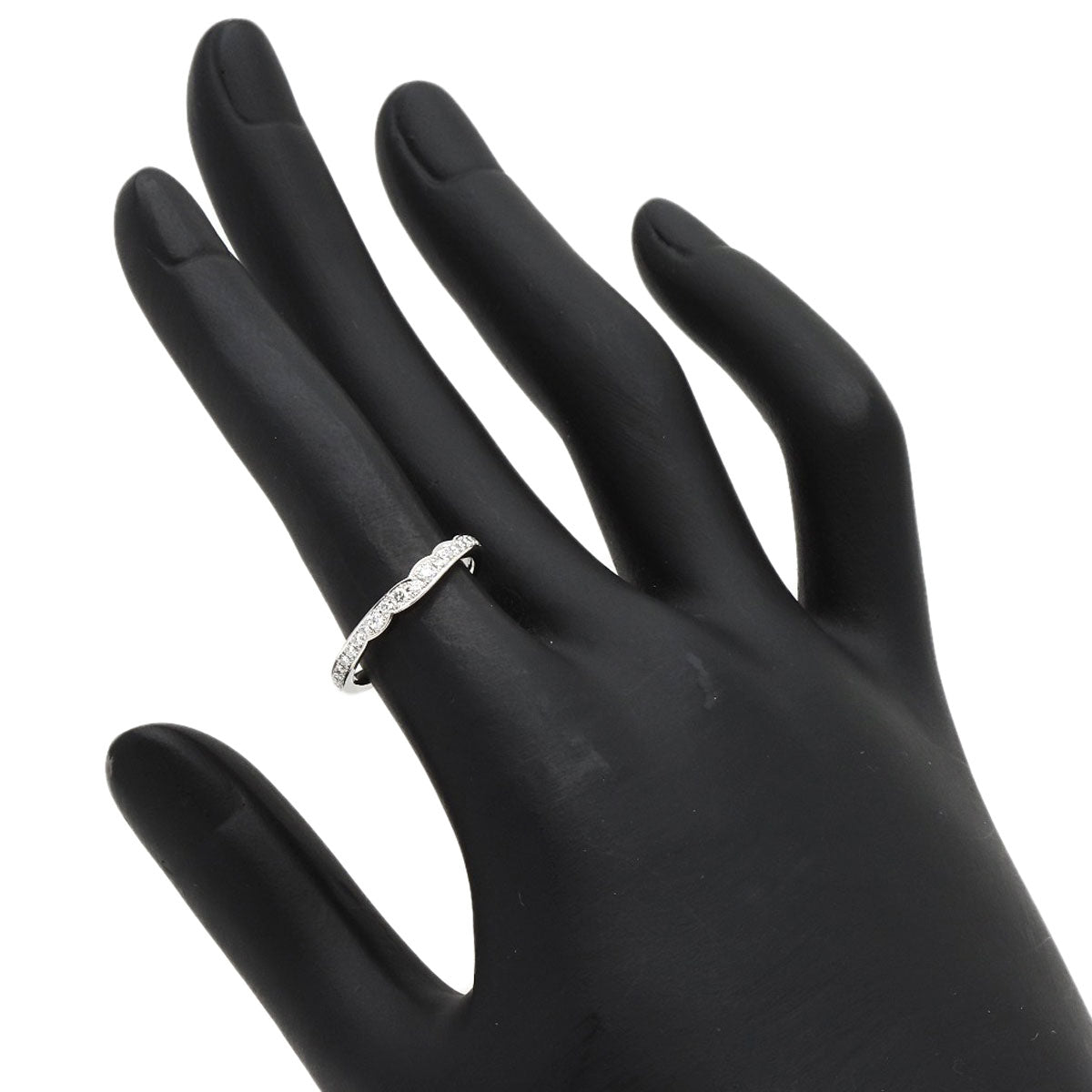 ニワカ ハーフ エタニティ ダイヤモンド リング・指輪 プラチナPT950 レディース 【中古】【NIWAKA】