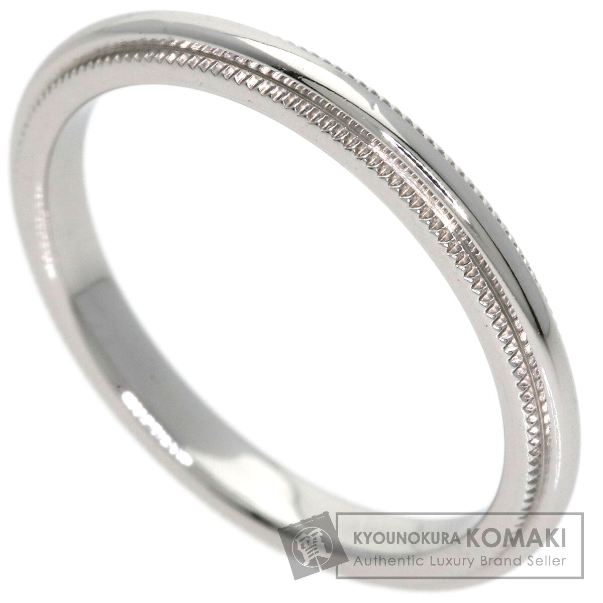 TIFFANY&Co. Milgrain Ring Platinum PT950 Ladies [Used]