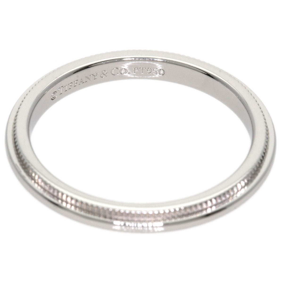 TIFFANY&Co. Milgrain Ring Platinum PT950 Ladies [Used]