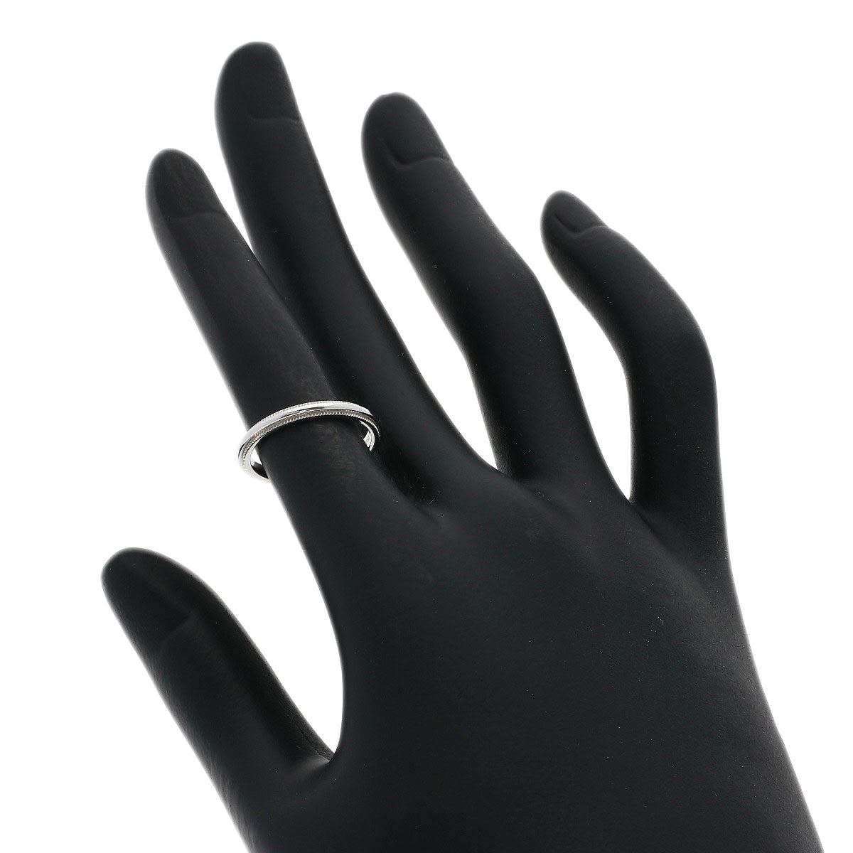 TIFFANY&Co. Milgrain Ring Platinum PT950 Ladies [Used]