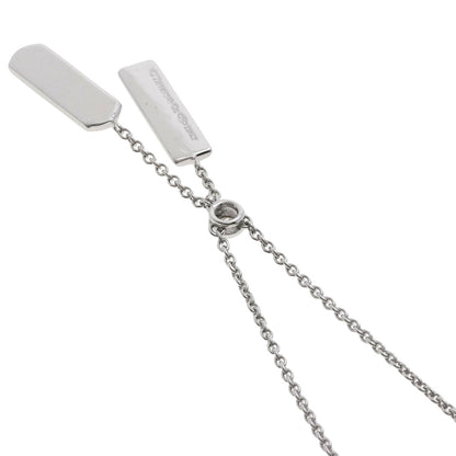 TIFFANY&Co. Double Bar 1837 Diamond Necklace K18 White Gold Ladies [Used]