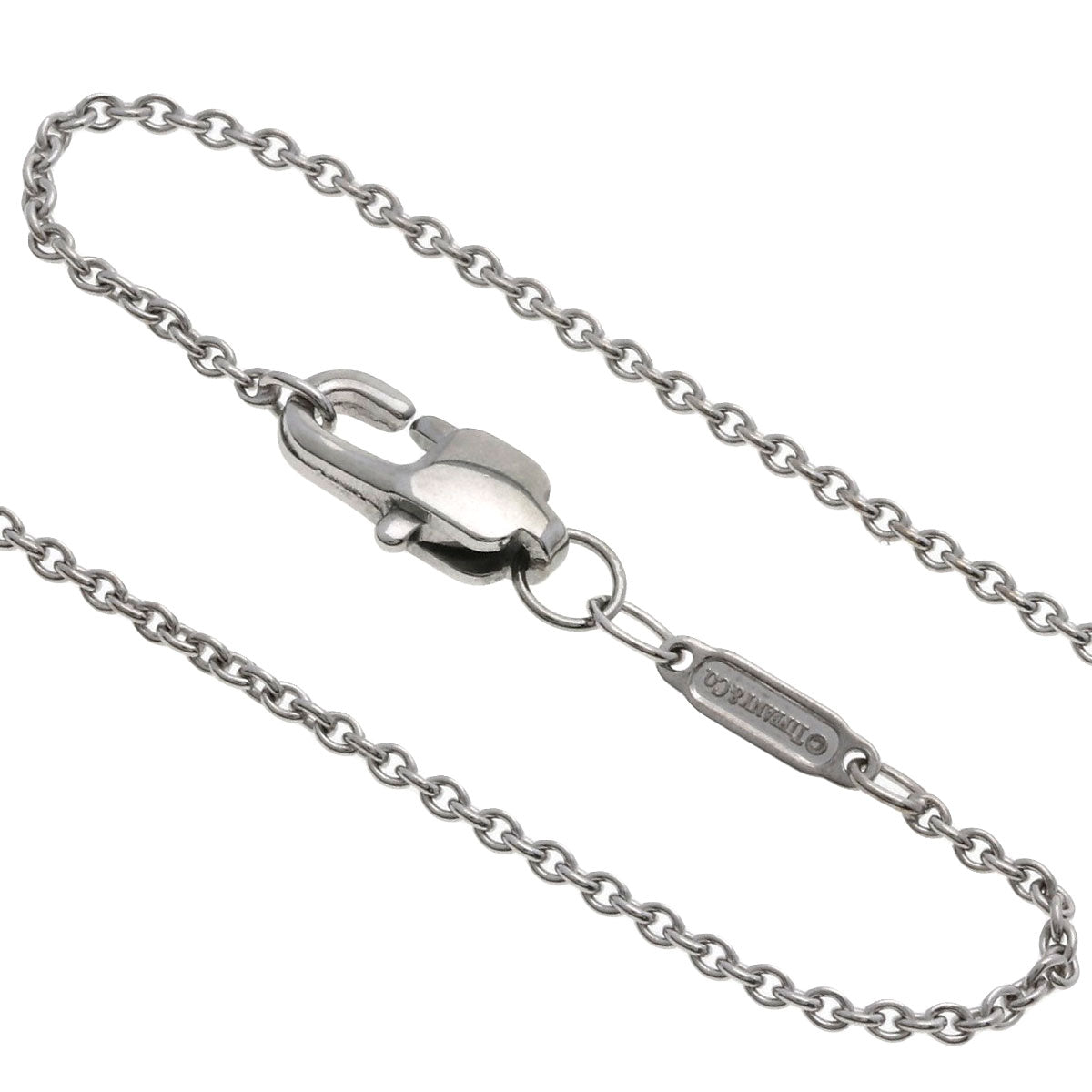 TIFFANY&Co. Double Bar 1837 Diamond Necklace K18 White Gold Ladies [Used]