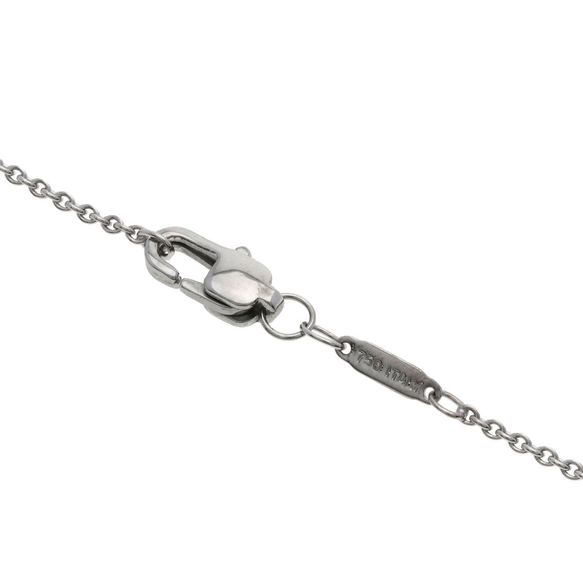 TIFFANY&Co. Double Bar 1837 Diamond Necklace K18 White Gold Ladies [Used]