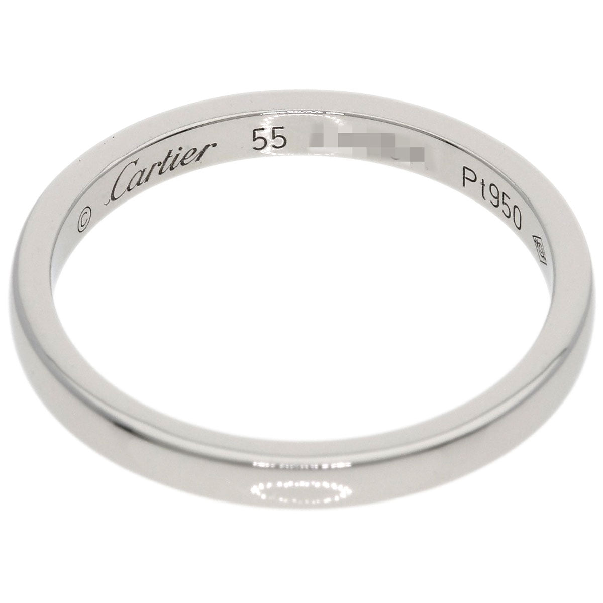 CARTIER Band Ring #55 Ring Platinum PT950 Ladies [Used]