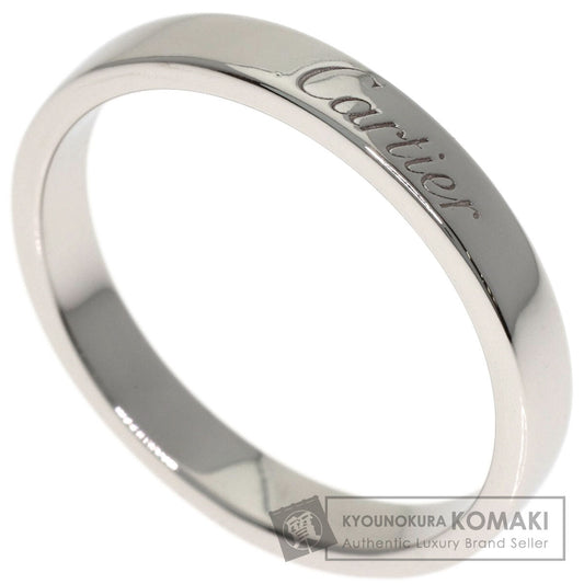 CARTIER Engraved # 55 Ring Platinum PT950 Ladies [Used]