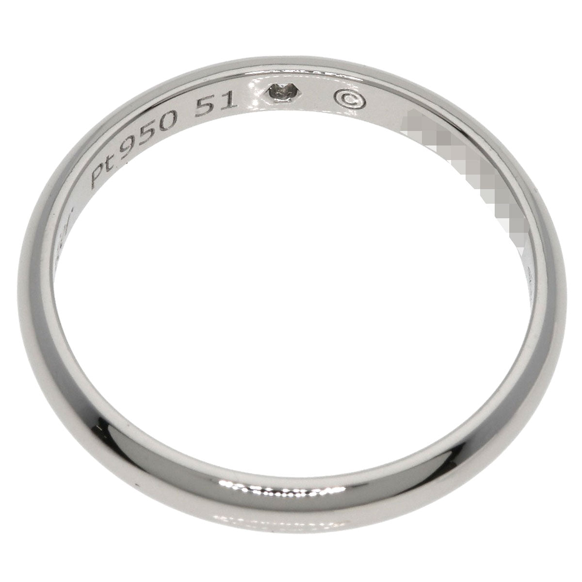 CARTIER Wedding 1P Diamond #51 Ring Platinum PT950 Ladies [Used]