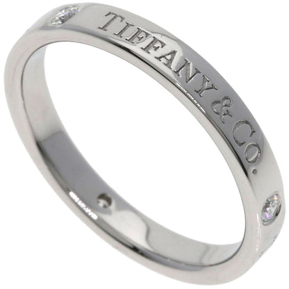 TIFFANY&Co. Flat band 3P Diamond Ring Platinum PT950 Ladies [Used]