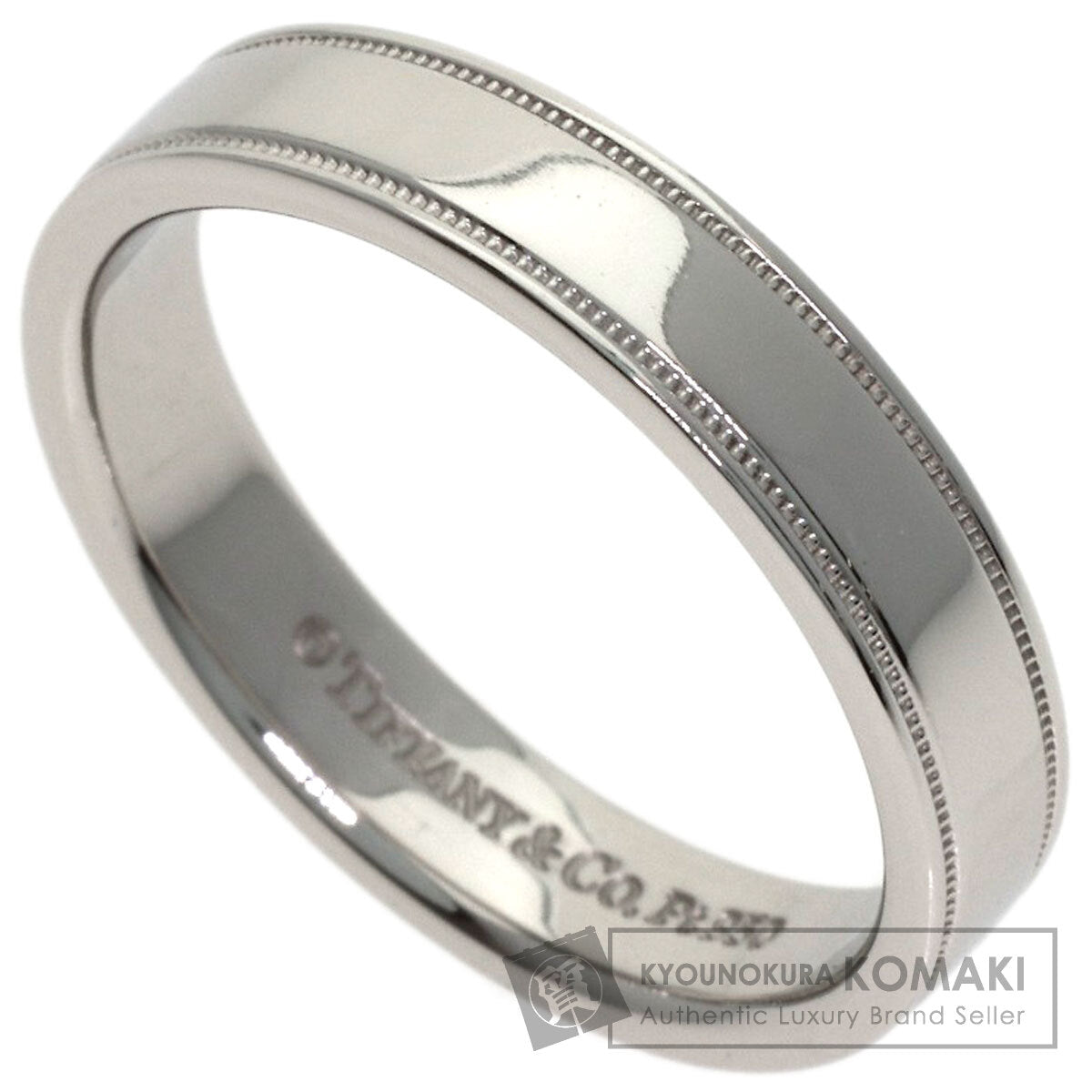 TIFFANY&Co. Milgrain Ring Platinum PT950 Ladies [Used]