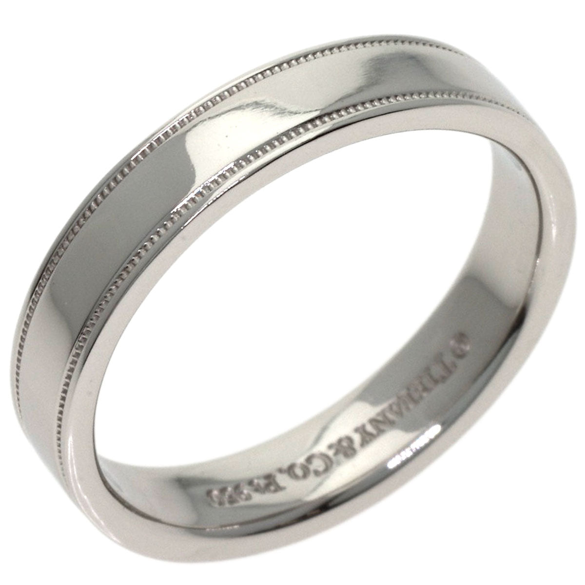 TIFFANY&Co. Milgrain Ring Platinum PT950 Ladies [Used]