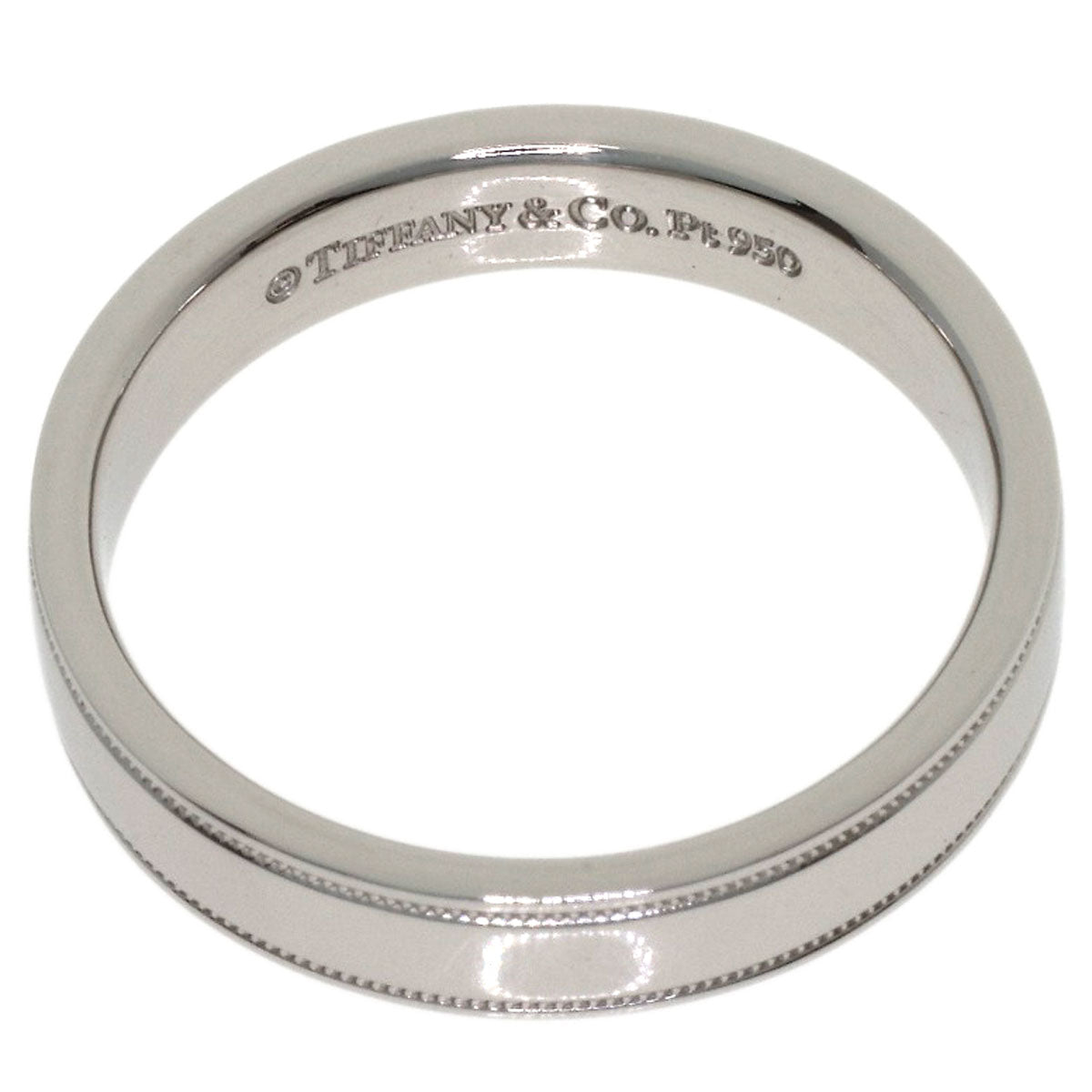 TIFFANY&Co. Milgrain Ring Platinum PT950 Ladies [Used]