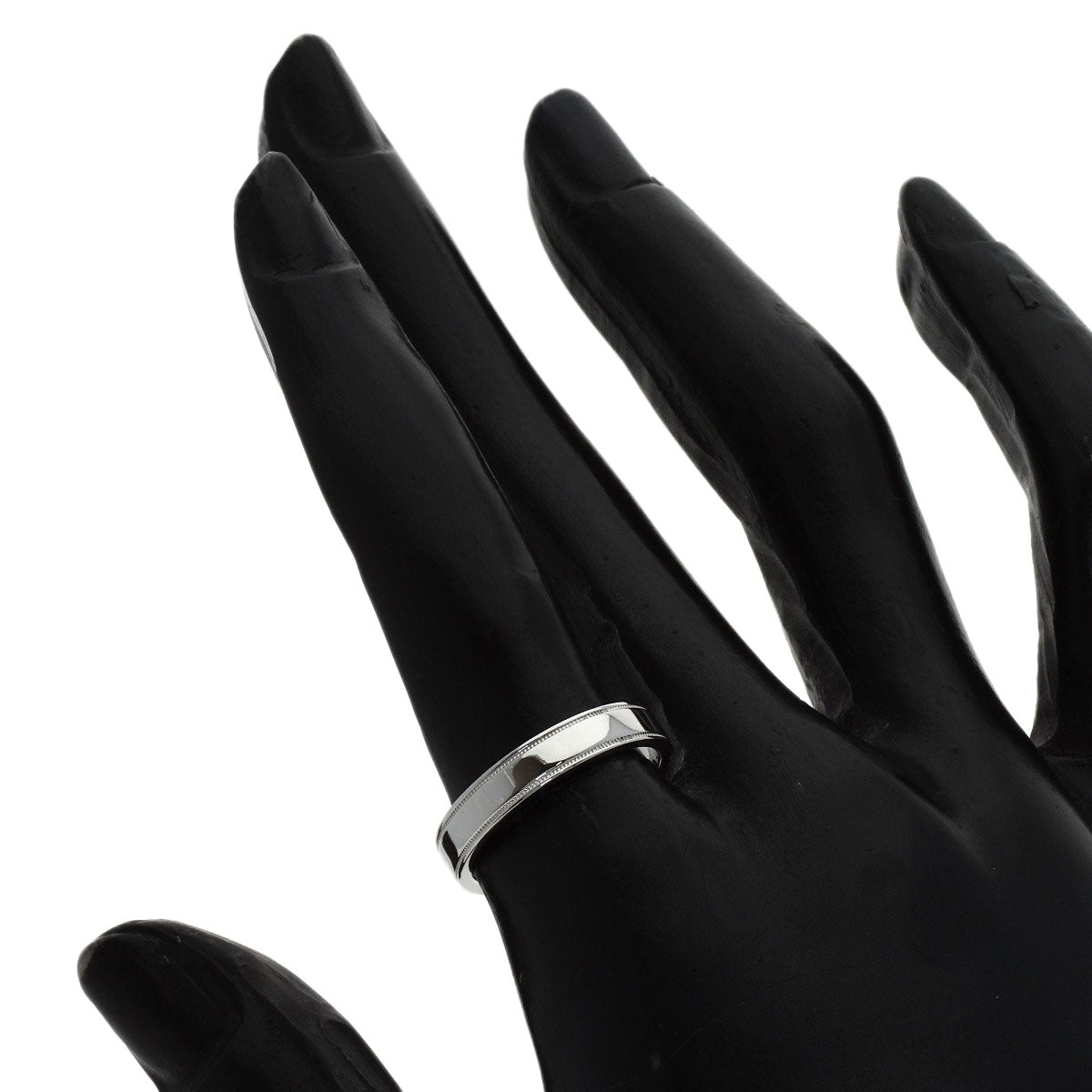 TIFFANY&Co. Milgrain Ring Platinum PT950 Ladies [Used]