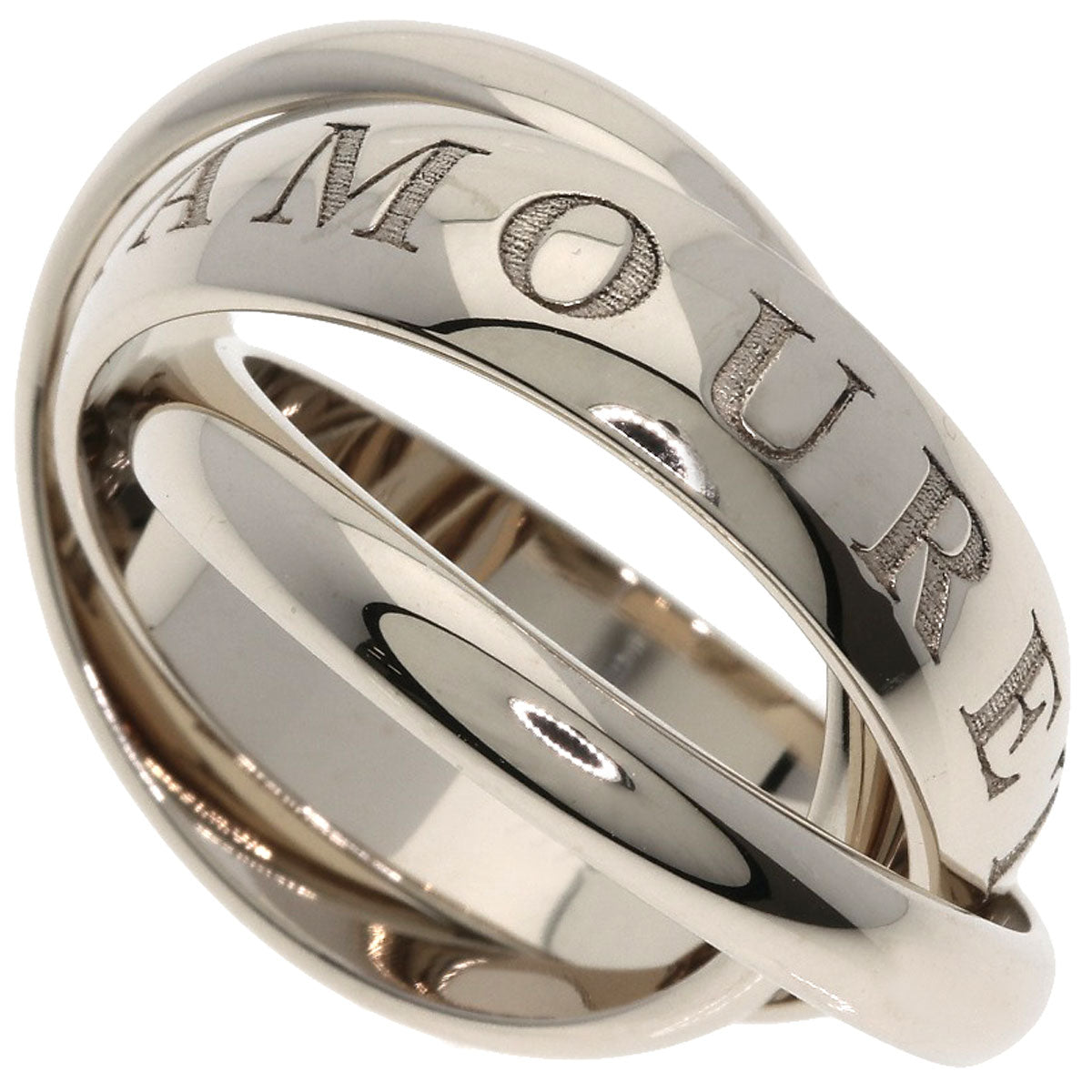 CARTIER Trinity #51 Ring K18 White Gold Ladies [Used]