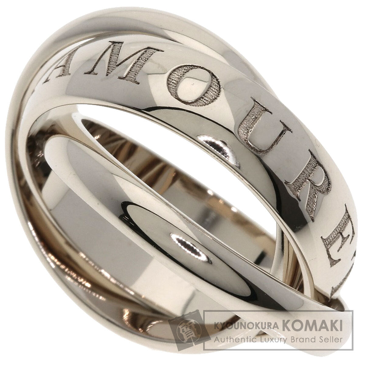 CARTIER Trinity #51 Ring K18 White Gold Ladies [Used]