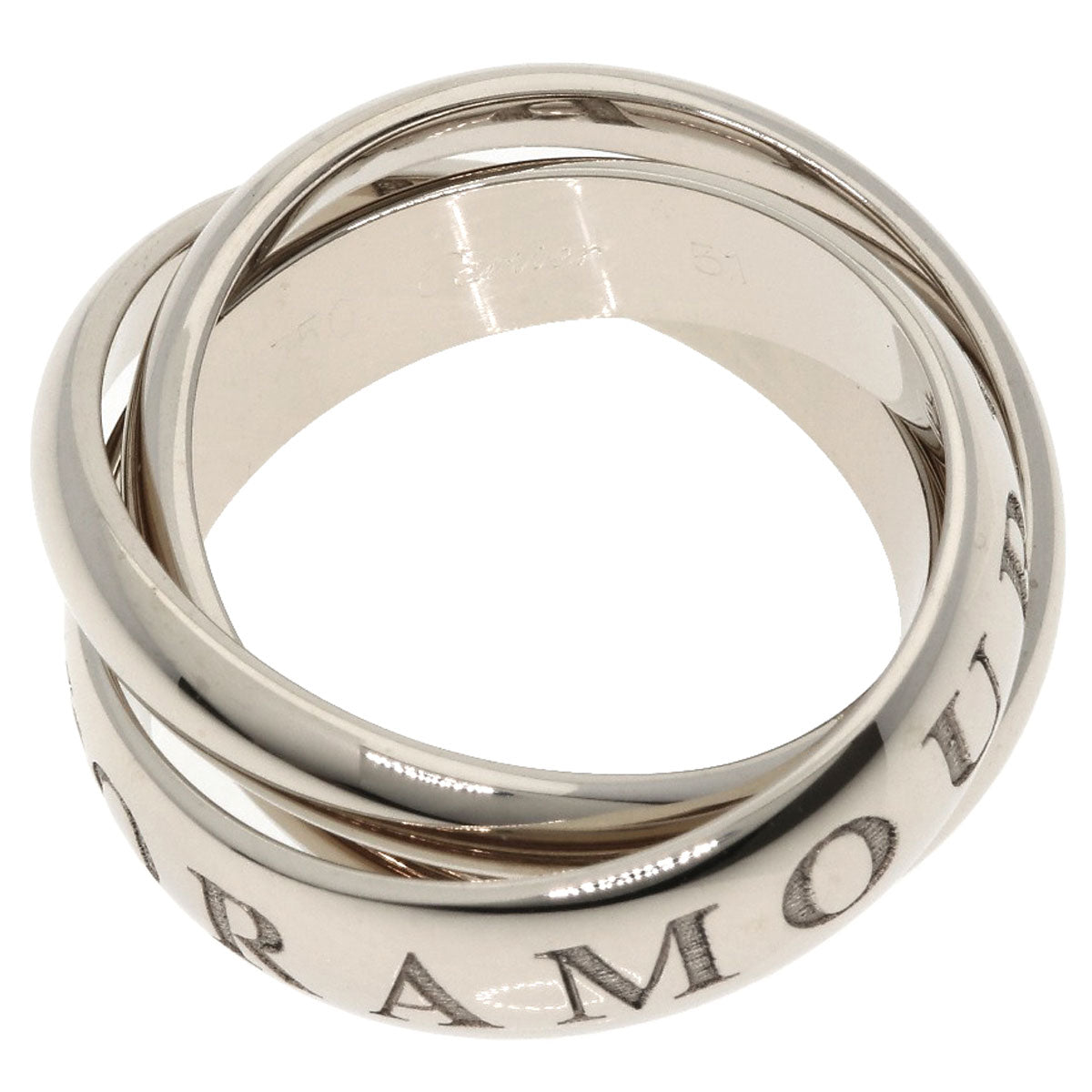 CARTIER Trinity #51 Ring K18 White Gold Ladies [Used]