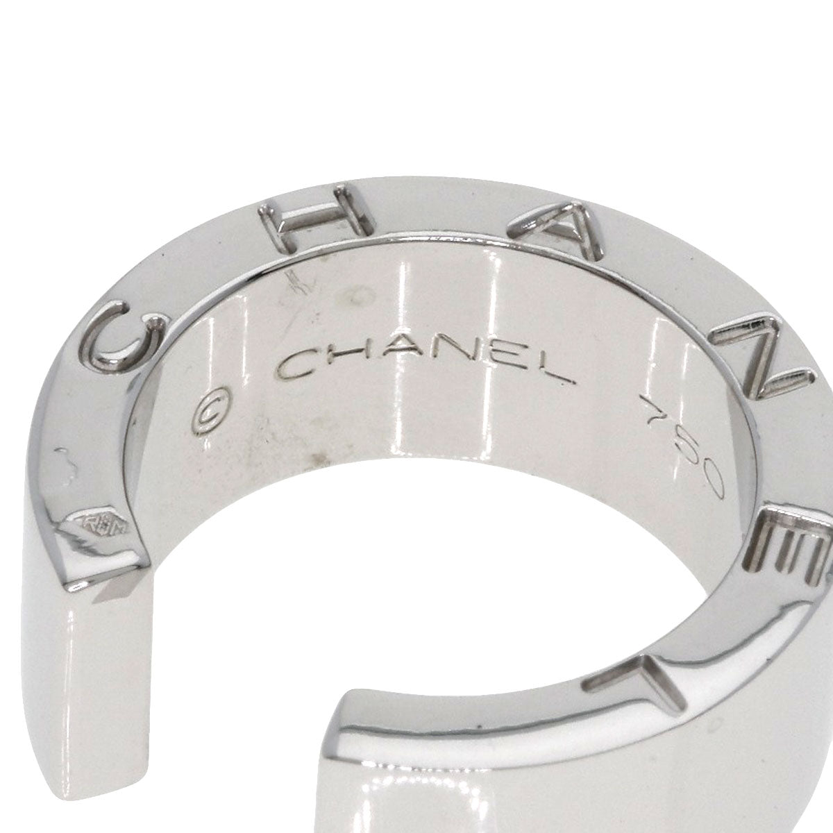 CHANEL Signature Ring K18 White Gold Ladies [Used]