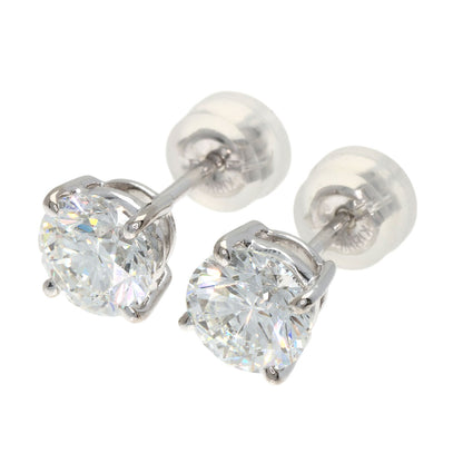 ミキモト ダイヤモンド ピアス K18ホワイトゴールド レディース 【中古】【MIKIMOTO】