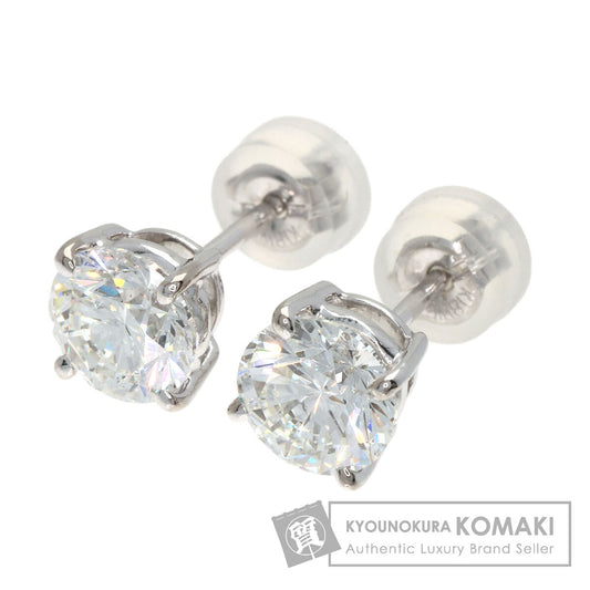 ミキモト ダイヤモンド ピアス K18ホワイトゴールド レディース 【中古】【MIKIMOTO】