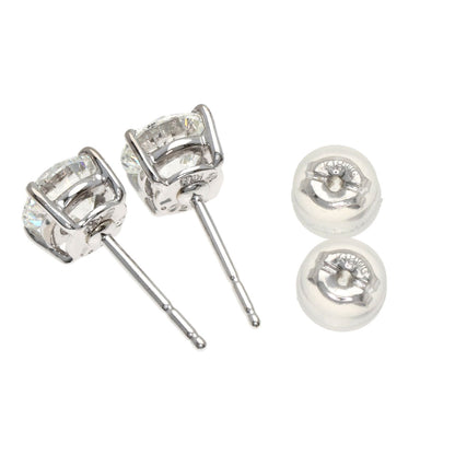 ミキモト ダイヤモンド ピアス K18ホワイトゴールド レディース 【中古】【MIKIMOTO】