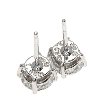 ミキモト ダイヤモンド ピアス K18ホワイトゴールド レディース 【中古】【MIKIMOTO】