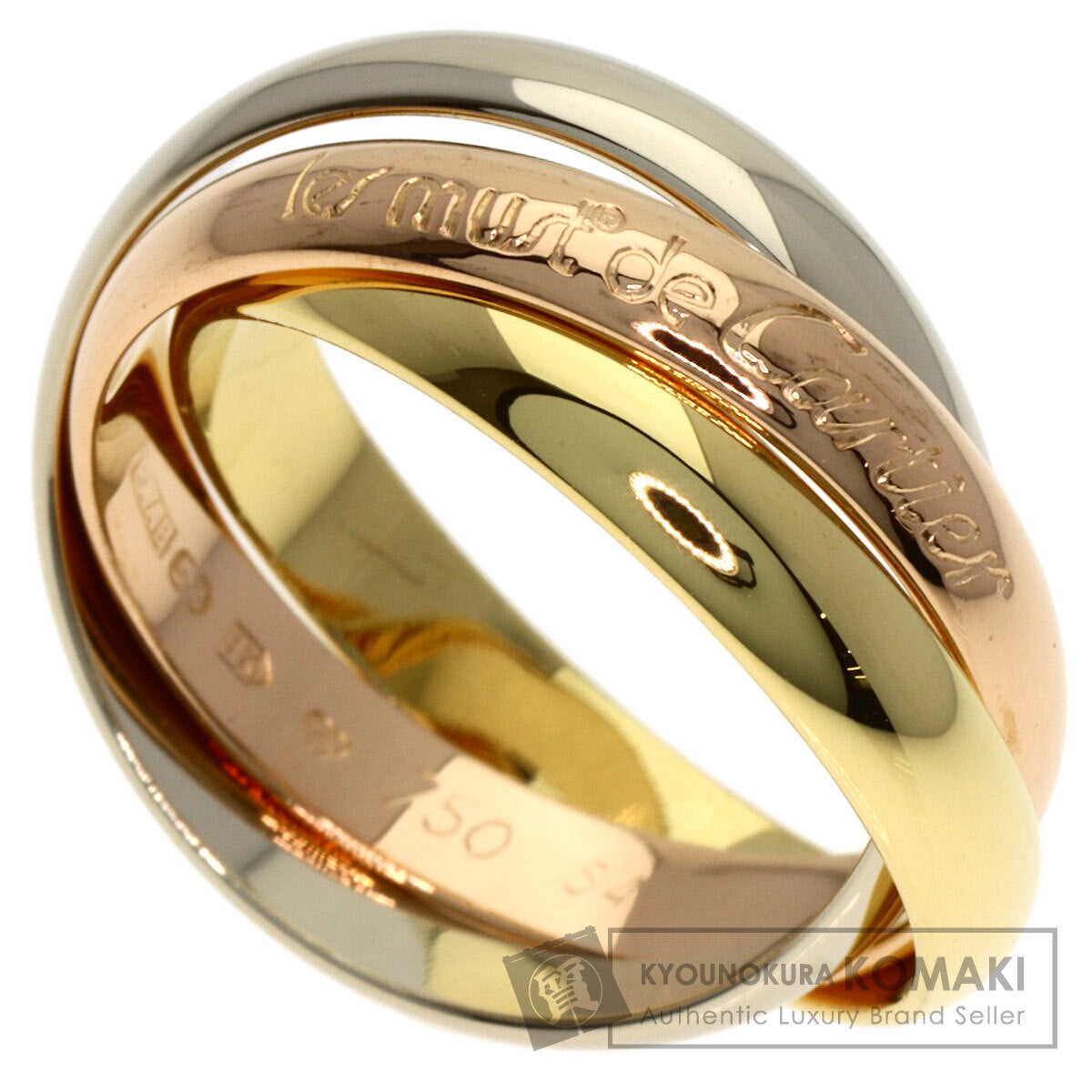 CARTIER Trinity #54 Ring K18 Yellow Gold K18 White GoldLadies [Used]