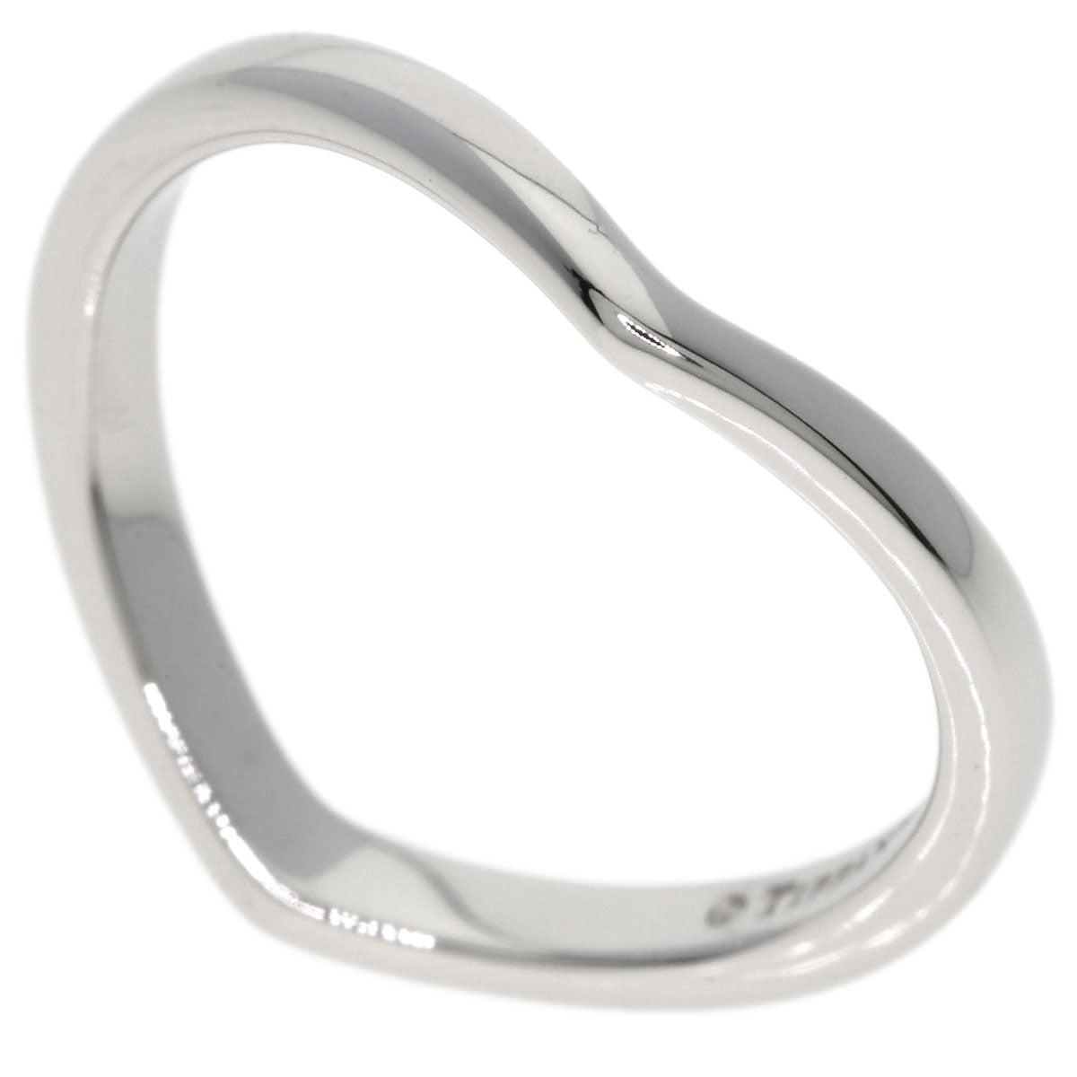TIFFANY&Co. V band Ring Platinum PT950 Ladies [Used]