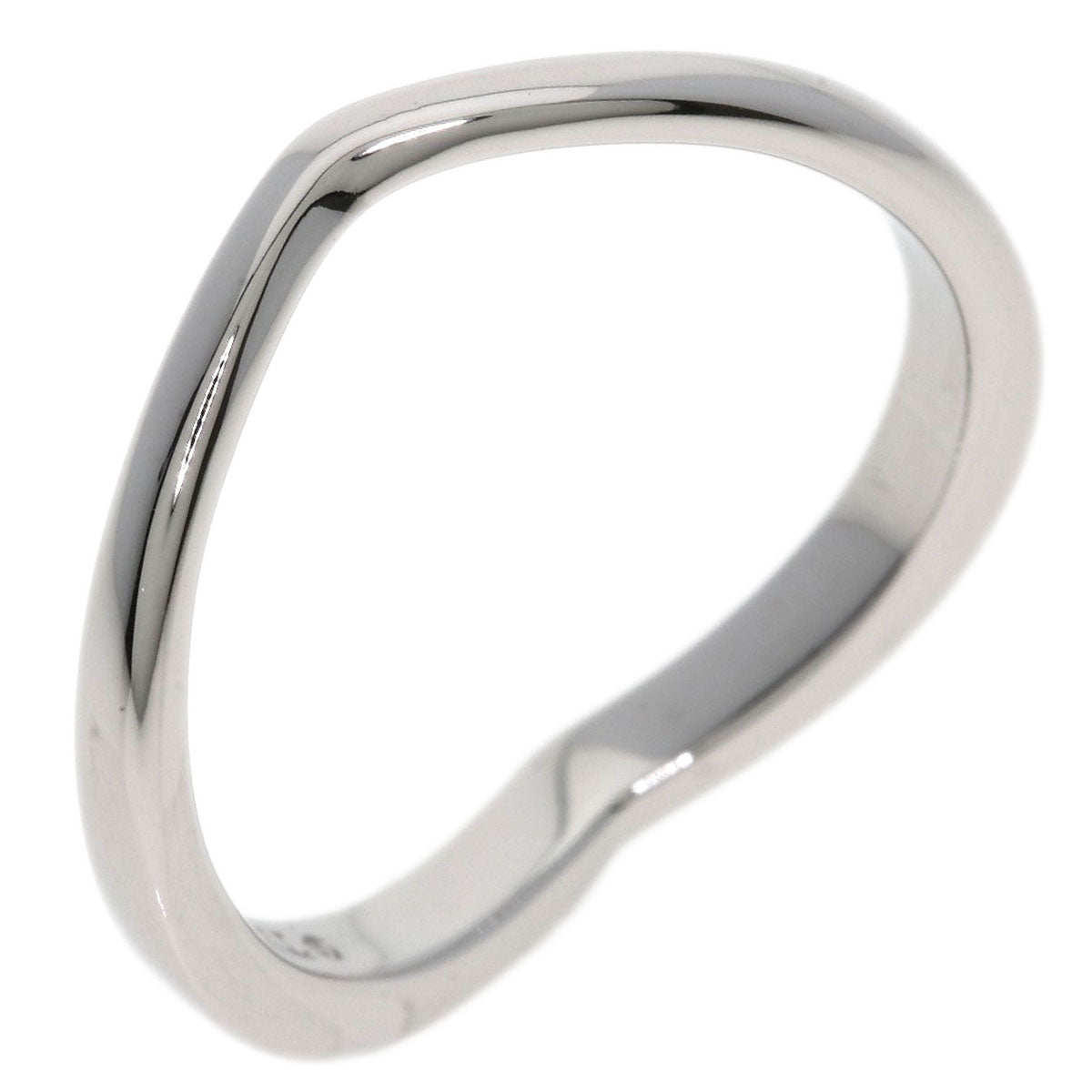 TIFFANY&Co. V band Ring Platinum PT950 Ladies [Used]
