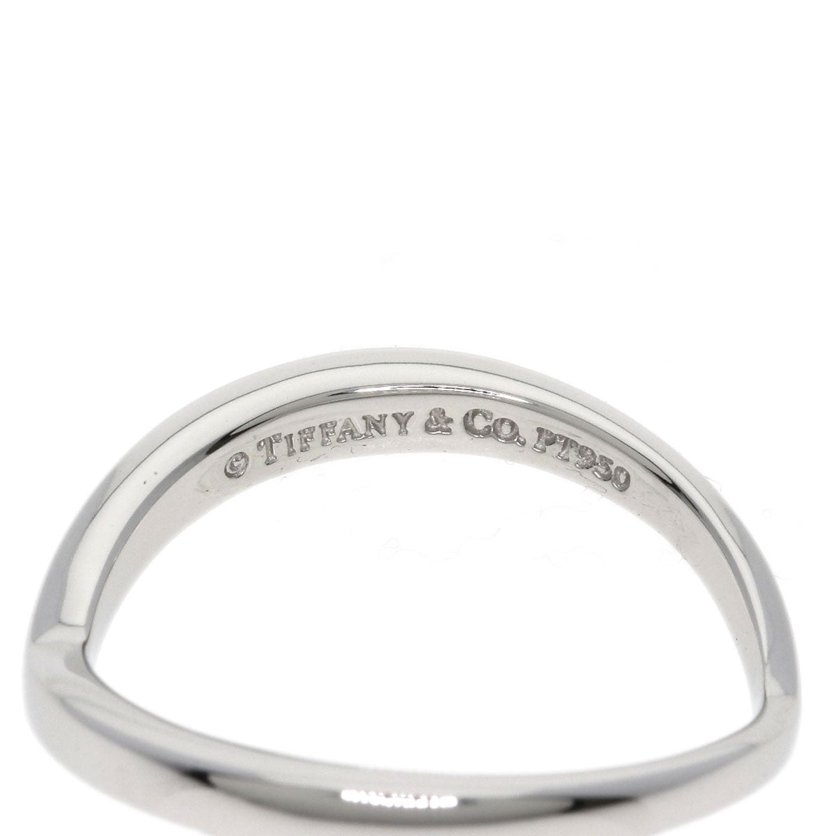 TIFFANY&Co. V band Ring Platinum PT950 Ladies [Used]