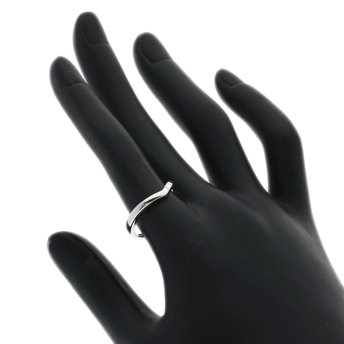 TIFFANY&Co. V band Ring Platinum PT950 Ladies [Used]