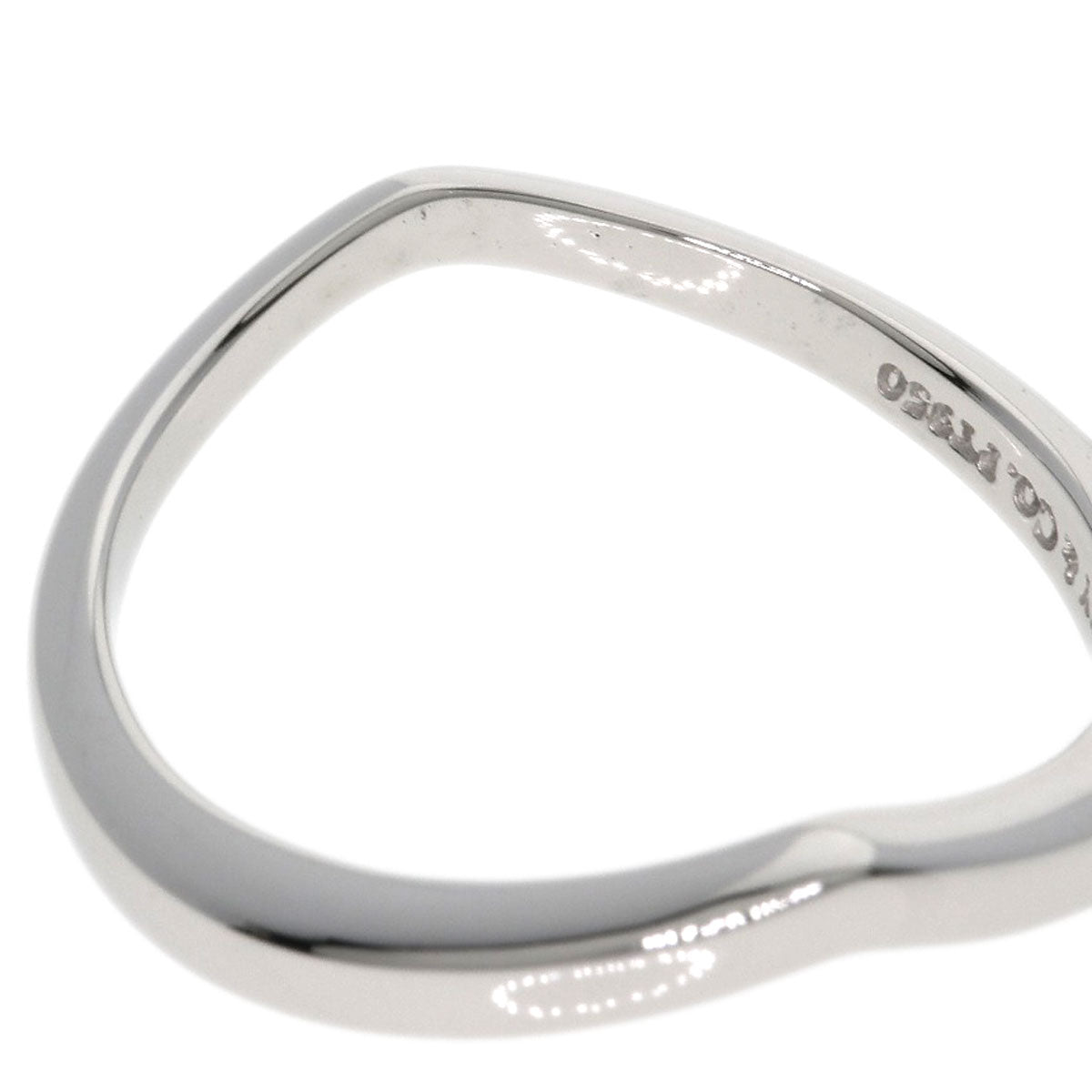 TIFFANY&Co. V band Ring Platinum PT950 Ladies [Used]