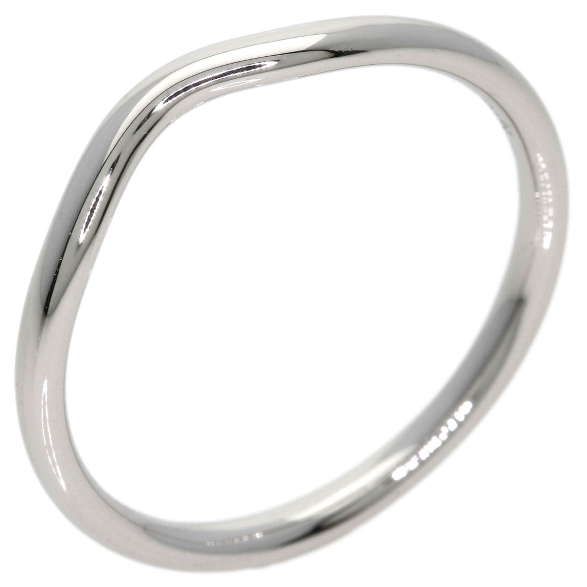 TIFFANY&Co. Curved band Ring Platinum PT950 Ladies [Used]