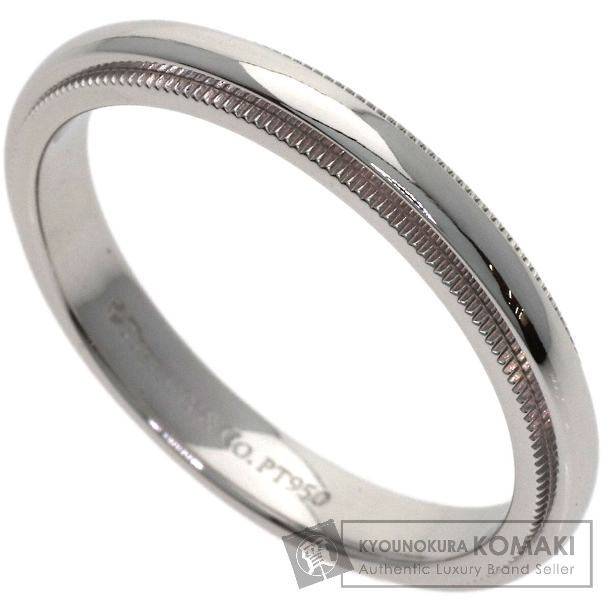 TIFFANY&Co. Milgrain Ring Platinum PT950 Ladies [Used]