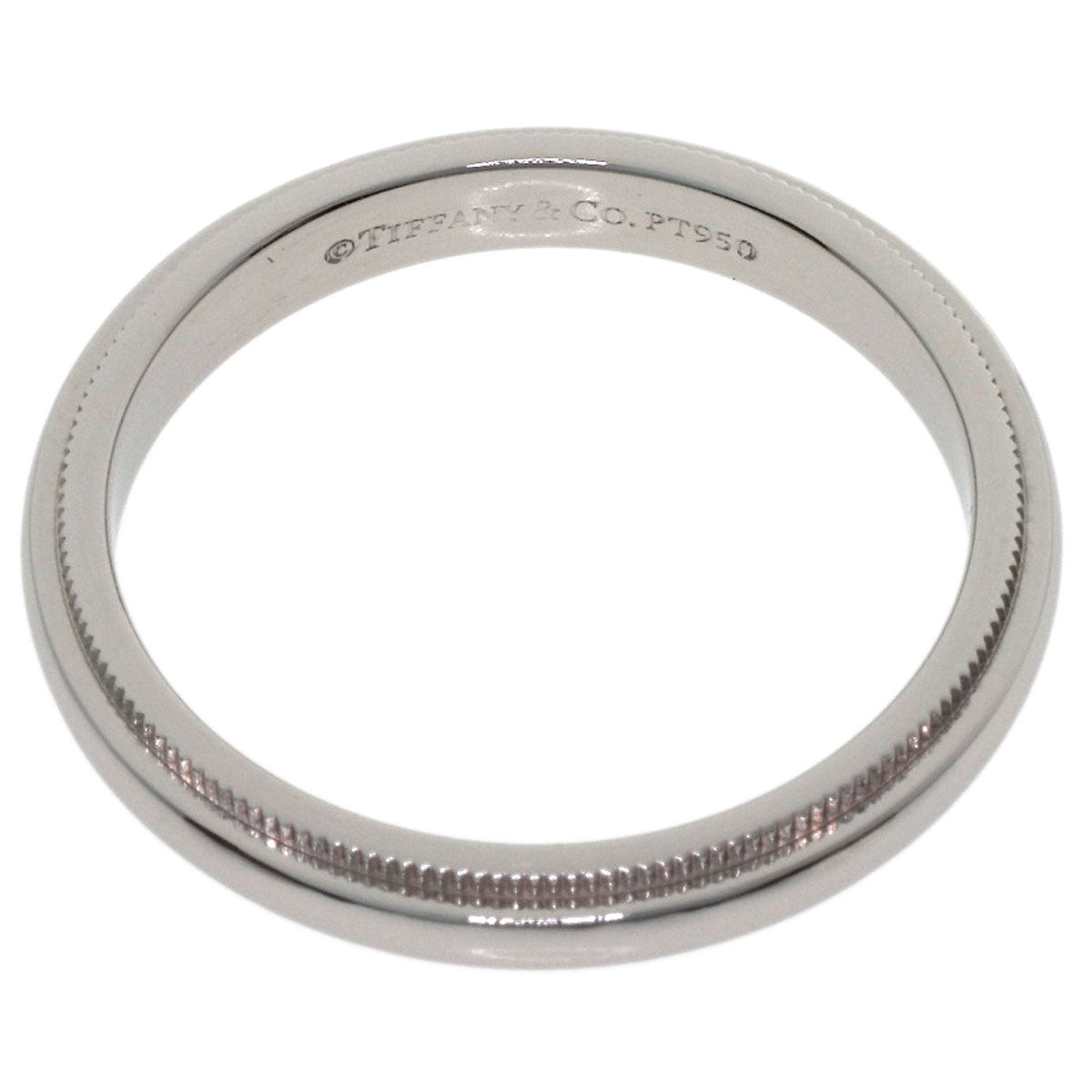 TIFFANY&Co. Milgrain Ring Platinum PT950 Ladies [Used]