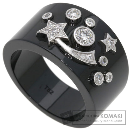 CHANEL Cosmic de Chanel Comet Diamond Ceramic #52 Ring K18 White Gold CeramicLadies [Used]