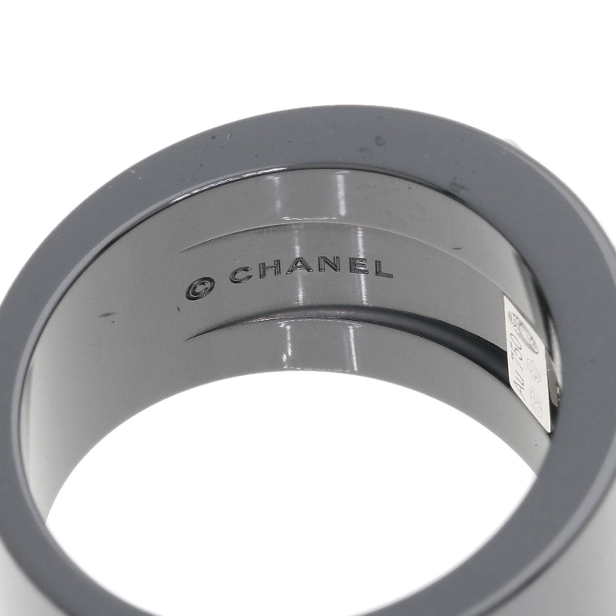 CHANEL Cosmic de Chanel Comet Diamond Ceramic #52 Ring K18 White Gold CeramicLadies [Used]