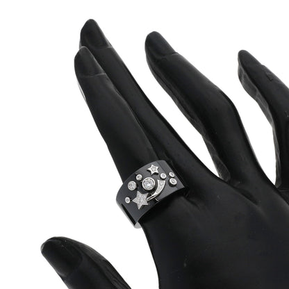 CHANEL Cosmic de Chanel Comet Diamond Ceramic #52 Ring K18 White Gold CeramicLadies [Used]