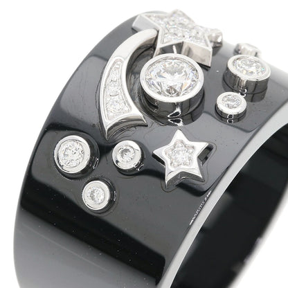 CHANEL Cosmic de Chanel Comet Diamond Ceramic #52 Ring K18 White Gold CeramicLadies [Used]