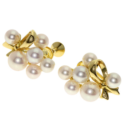 MIKIMOTO Pearl Pearl Earring K18 Yellow Gold Ladies [Used]