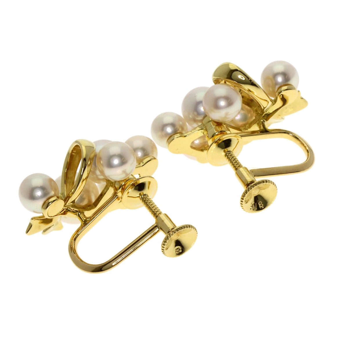 MIKIMOTO Pearl Pearl Earring K18 Yellow Gold Ladies [Used]