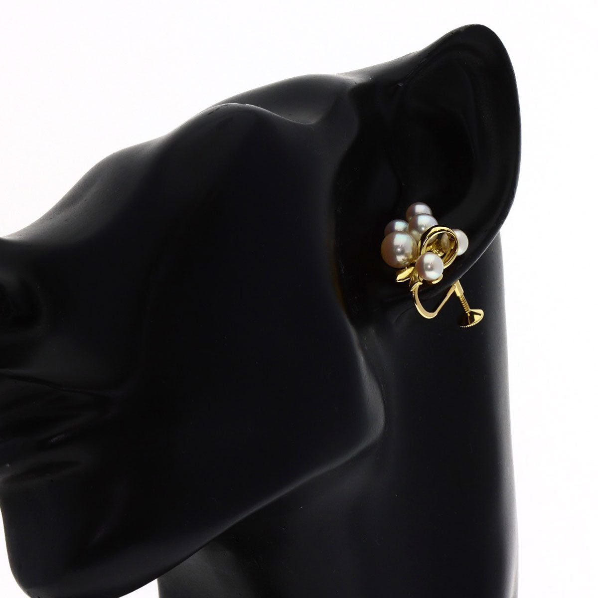 MIKIMOTO Pearl Pearl Earring K18 Yellow Gold Ladies [Used]